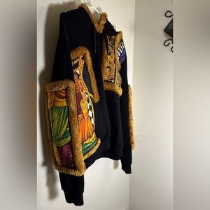 Gianni Versace Patchwork Fur Trim Hoodie (Made in Italy) – XL